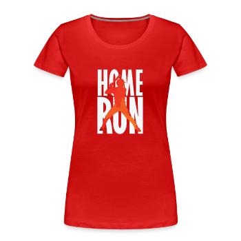 Home Run Baseball - Frauen Premium Bio T-Shirt - Rot - Vorne - Mia (176cm)