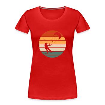Snowkiter Outfit Snowboard Kite - T-shirt bio Premium Femme - rouge - Devant - Mia (176cm)