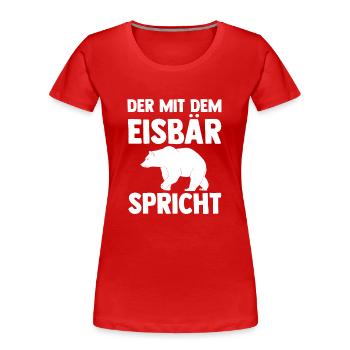 Eisbär Eisbären - Frauen Premium Bio T-Shirt - Rot - Vorne - Mia (176cm)