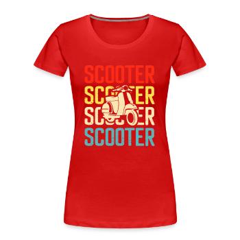 Scooter Scooter Rider Scooter - T-shirt bio Premium Femme - rouge - Devant - Mia (176cm)