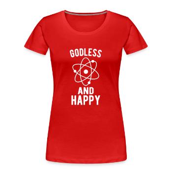 Atheist, Atheism, Anti-religion, Security, - Women's Premium Organic T-Shirt - red - Front - Mia (176cm)