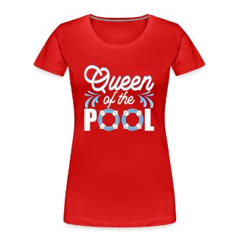 Flotteur de natation - T-shirt bio Premium Femme - rouge - Devant - Mia (176cm)