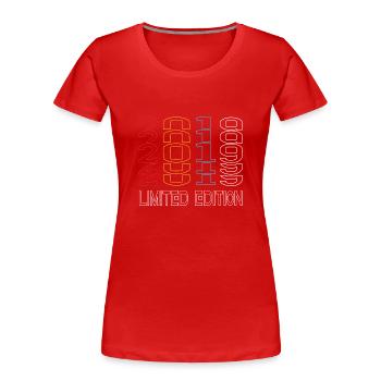 Limited Edition 2019 Geburtstag 2019 Vintage Retro - Frauen Premium Bio T-Shirt - Rot - Vorne - Mia (176cm)