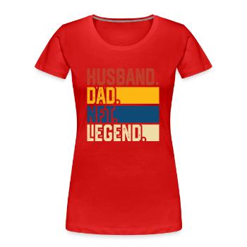 NFT - T-shirt bio Premium Femme - rouge - Devant - Mia (176cm)