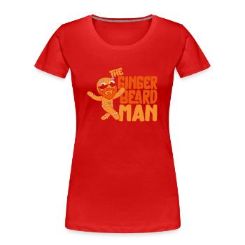 Beard Lover Bearded Man Christmas - Women's Premium Organic T-Shirt - red - Front - Mia (176cm)
