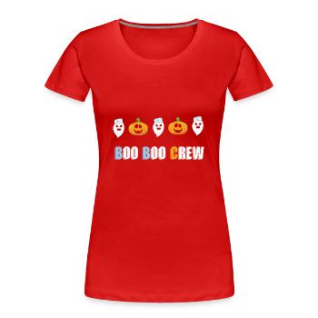 Boo Boo Crew Nurse Shirts Halloween Nurse Shirts - T-shirt bio Premium Femme - rouge - Devant - Mia (176cm)