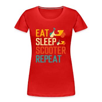 Scooter Scooter Rider Scooter - T-shirt bio Premium Femme - rouge - Devant - Mia (176cm)