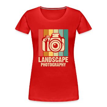 Fotograf - Frauen Premium Bio T-Shirt - Rot - Vorne - Mia (176cm)