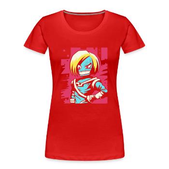 General Zombie Rebellin Anime - Frauen Premium Bio T-Shirt - Rot - Vorne - Mia (176cm)