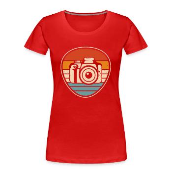 Fotograf - Frauen Premium Bio T-Shirt - Rot - Vorne - Mia (176cm)