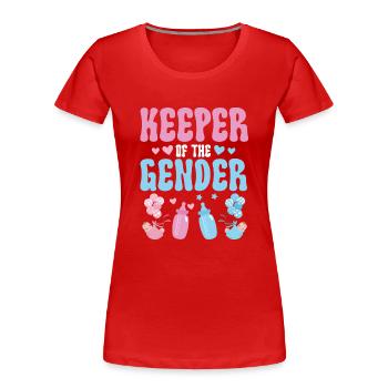 Hüter des Geschlechts - Frauen Premium Bio T-Shirt - Rot - Vorne - Mia (176cm)