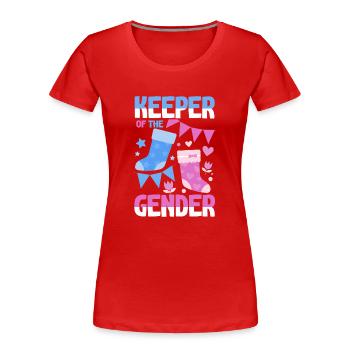 Hüter des Geschlechts - Frauen Premium Bio T-Shirt - Rot - Vorne - Mia (176cm)
