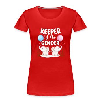Hüter des Geschlechts - Frauen Premium Bio T-Shirt - Rot - Vorne - Mia (176cm)