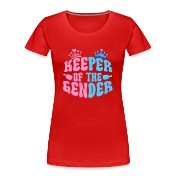 Hüter des Geschlechts - Frauen Premium Bio T-Shirt - Rot - Vorne - Mia (176cm)