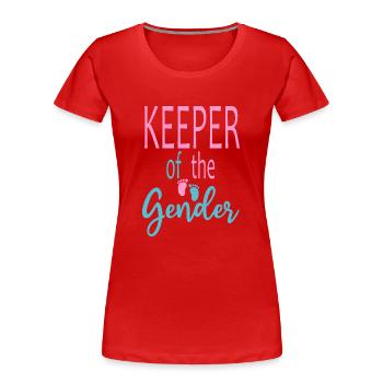 Hüter des Geschlechts - Frauen Premium Bio T-Shirt - Rot - Vorne - Mia (176cm)