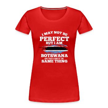 Botswana - T-shirt bio Premium Femme - rouge - Devant - Mia (176cm)