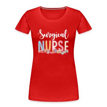 Geschenkidee Für Op-krankenschwestern - Frauen Premium Bio T-Shirt - Rot - Vorne - Mia (176cm)