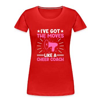Cheerleading Coach Cheer Coach Cheerleader Cheer T - Frauen Premium Bio T-Shirt - Rot - Vorne - Mia (176cm)