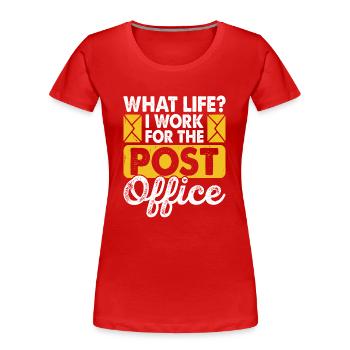 Facteur Facteur - T-shirt bio Premium Femme - rouge - Devant - Mia (176cm)