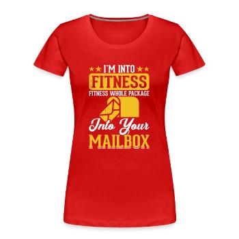 Facteur Facteur - T-shirt bio Premium Femme - rouge - Devant - Mia (176cm)