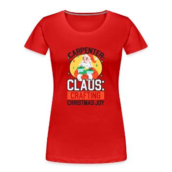 Des dents gaies et rayonnantes pour Noël - T-shirt bio Premium Femme - rouge - Devant - Mia (176cm)