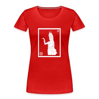 Cambodge Tradition Danse Khmer Apsara I Cadeau - T-shirt bio Premium Femme - rouge - Devant - Mia (176cm)