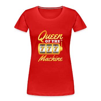 Queen Of The Slot for all casino fans - Women's Premium Organic T-Shirt - red - Front - Mia (176cm)