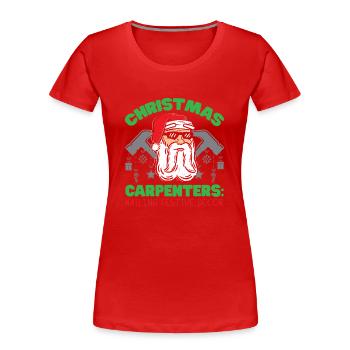 Dashing Through The Toothpaste Zahnmedizinische We - Frauen Premium Bio T-Shirt - Rot - Vorne - Mia (176cm)