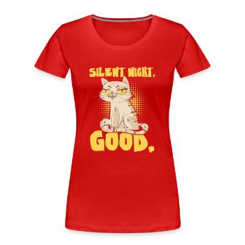 Silent Night - Frauen Premium Bio T-Shirt - Rot - Vorne - Mia (176cm)