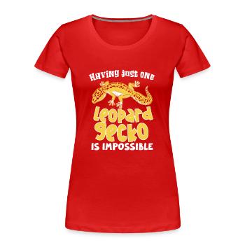 Lustiger Leopardgecko-besitzer, Reptilien-humor, - Frauen Premium Bio T-Shirt - Rot - Vorne - Mia (176cm)