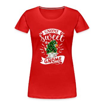 Gnomies de Noël Gnome Doux Gnome Gnome de Noël Gnome - T-shirt bio Premium Femme - rouge - Devant - Mia (176cm)