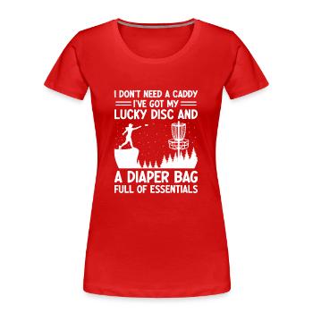 Disc Golf Player Disc Golfer Frisbee Player Par Pu - Frauen Premium Bio T-Shirt - Rot - Vorne - Mia (176cm)