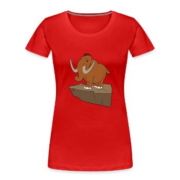 Mammut - Frauen Premium Bio T-Shirt - Rot - Vorne - Mia (176cm)