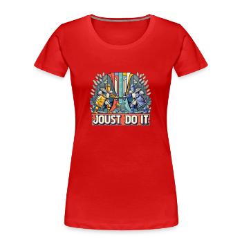 Chevalier Chevalier Armure Médiévale Renaissance - T-shirt bio Premium Femme - rouge - Devant - Mia (176cm)