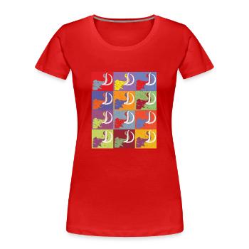 Mammut - Frauen Premium Bio T-Shirt - Rot - Vorne - Mia (176cm)