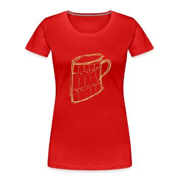 Krug pour le noir - T-shirt bio Premium Femme - rouge - Devant - Mia (176cm)