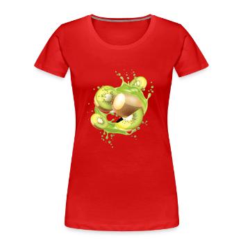Kiwi - T-shirt bio Premium Femme - rouge - Devant - Mia (176cm)