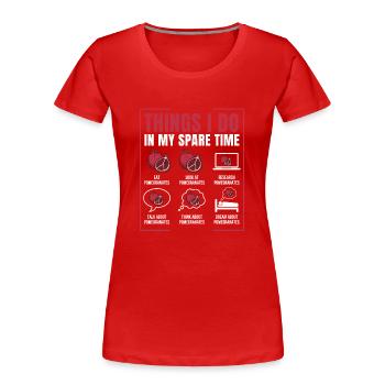 Pomegranate Food Christmas - Women's Premium Organic T-Shirt - red - Front - Mia (176cm)
