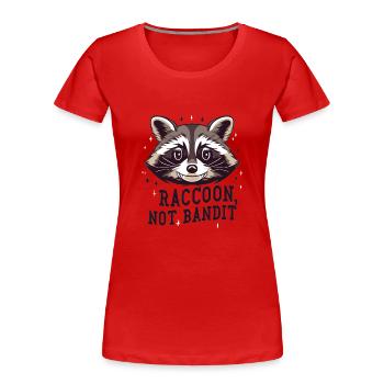 Waschbär Waschbär Baby Raccoon Not Bandit - Frauen Premium Bio T-Shirt - Rot - Vorne - Mia (176cm)