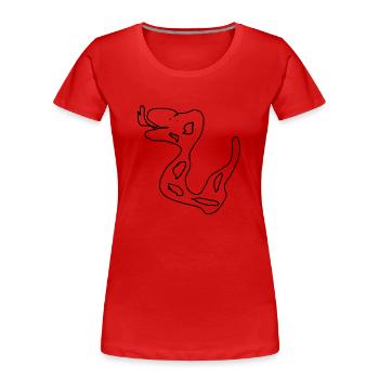 Serpent - T-shirt bio Premium Femme - rouge - Devant - Mia (176cm)
