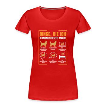 Golden Retriever - Frauen Premium Bio T-Shirt - Rot - Vorne - Mia (176cm)