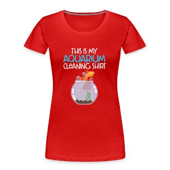 Aquarium - Frauen Premium Bio T-Shirt - Rot - Vorne - Mia (176cm)