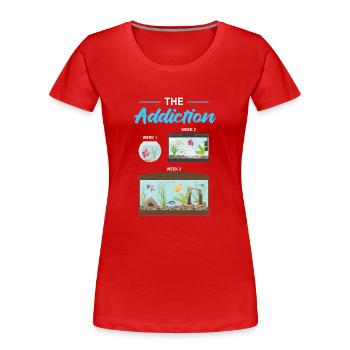 Aquarium - Frauen Premium Bio T-Shirt - Rot - Vorne - Mia (176cm)