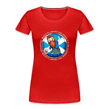 Kein Schottland Keine Partei Schottisch - Frauen Premium Bio T-Shirt - Rot - Vorne - Mia (176cm)