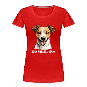 Chien Jack Russell - T-shirt bio Premium Femme - rouge - Devant - Mia (176cm)