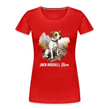 Chien Jack Russell - T-shirt bio Premium Femme - rouge - Devant - Mia (176cm)