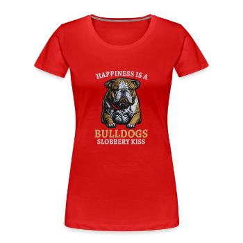 french bulldog english bulldog dog lover bulldog - Frauen Premium Bio T-Shirt - Rot - Vorne - Mia (176cm)