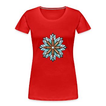 Frost Symbol Stern Winter Schnee - Frauen Premium Bio T-Shirt - Rot - Vorne - Mia (176cm)
