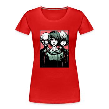 Cartoon Manga Anime, cela devrait être un anime - T-shirt bio Premium Femme - rouge - Devant - Mia (176cm)