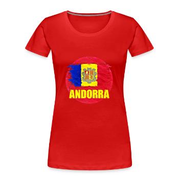 Andorre - T-shirt bio Premium Femme - rouge - Devant - Mia (176cm)